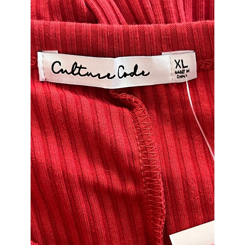 Culture Code Dress Womens Size 1X Ribbed Dress Color Red New with Tags - Picture 3 of 4